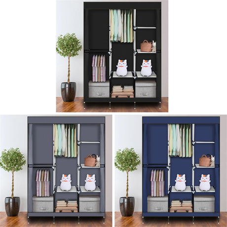 Portable Portable Clothes Closet Wardrobe With Shelves Organizer - Restanew - Sleep Galleria