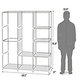 Portable Portable Clothes Closet Wardrobe With Shelves Organizer - Restanew - Sleep Galleria