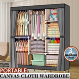 Portable Portable Clothes Closet Wardrobe With Shelves Organizer - Restanew - Sleep Galleria