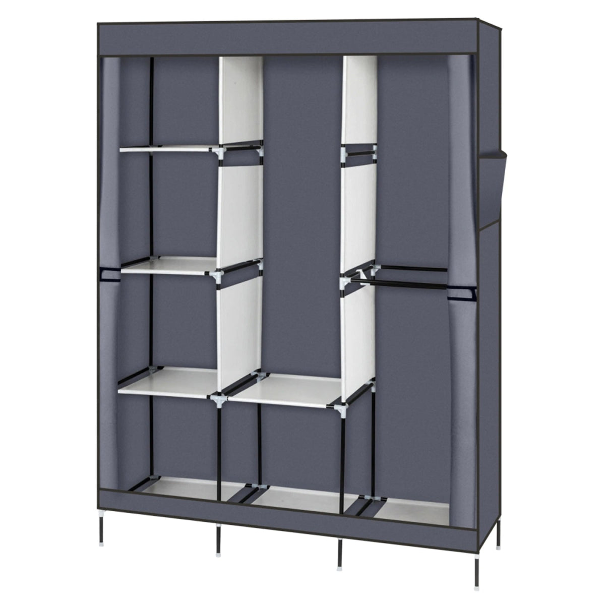 Portable Portable Clothes Closet Wardrobe With Shelves Organizer - Restanew - Sleep Galleria