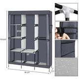 Portable Portable Clothes Closet Wardrobe With Shelves Organizer - Restanew - Sleep Galleria