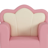 Princess Upholstered Pink White Kids Sofa Chair - Restanew - Sleep Galleria