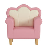 Princess Upholstered Pink White Kids Sofa Chair - Restanew - Sleep Galleria