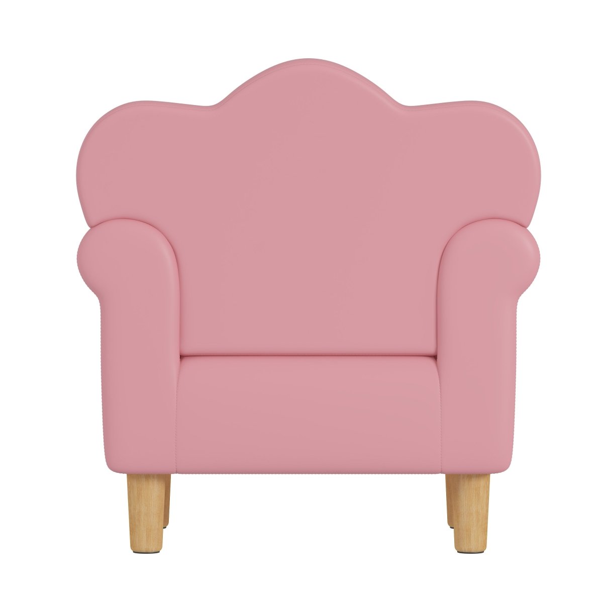 Princess Upholstered Pink White Kids Sofa Chair - Restanew - Sleep Galleria