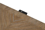 Rustic Oak Upholstered Bed Frame And Nightstands Set - Sleep Galleria