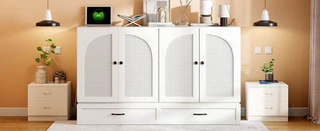 Space-Saving Queen Murphy Bed With Large Drawers - Sleep Galleria