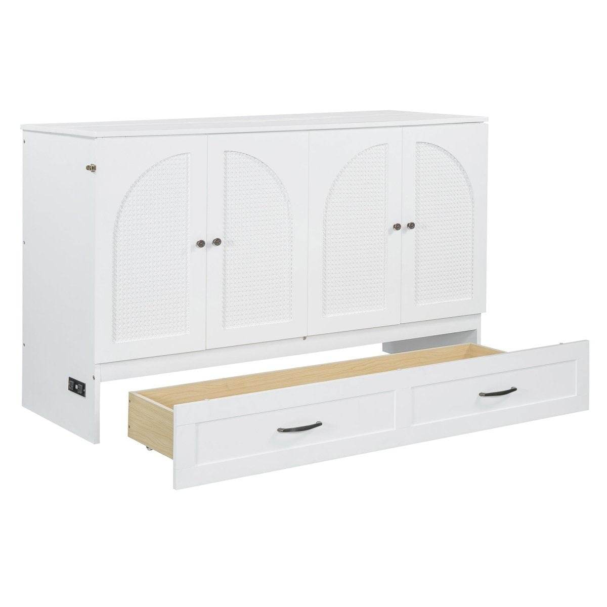 Space-Saving Queen Murphy Bed With Large Drawers - Sleep Galleria