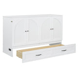 Space-Saving Queen Murphy Bed With Large Drawers - Sleep Galleria