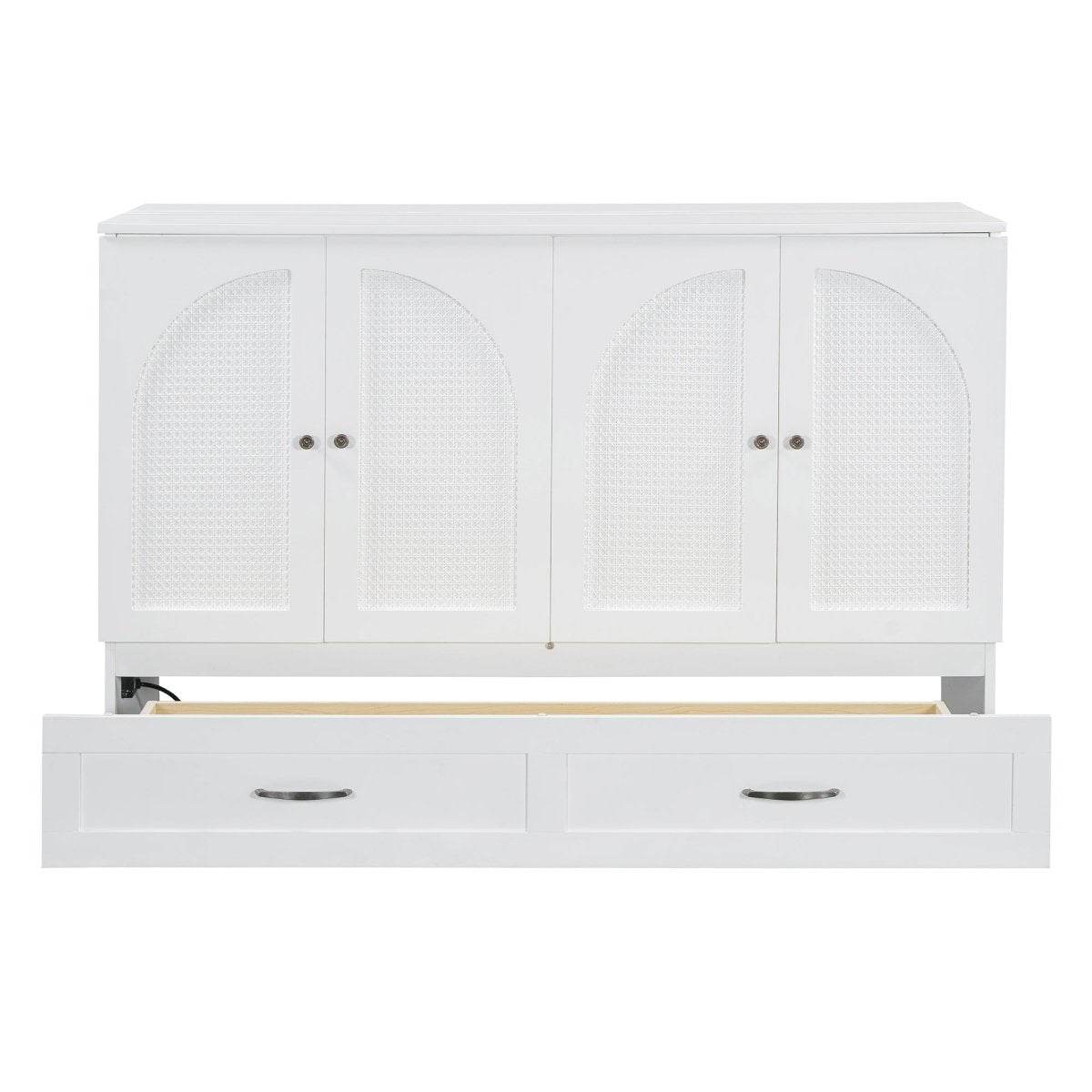 Space-Saving Queen Murphy Bed With Large Drawers - Sleep Galleria