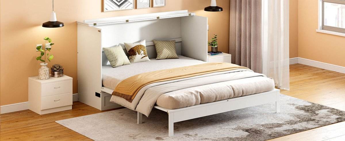 Space-Saving Queen Murphy Bed With Large Drawers - Sleep Galleria