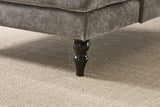 Spacious Soft Upholstered Grey Chaise Lounge Recliner Chair - Restanew - Sleep Galleria