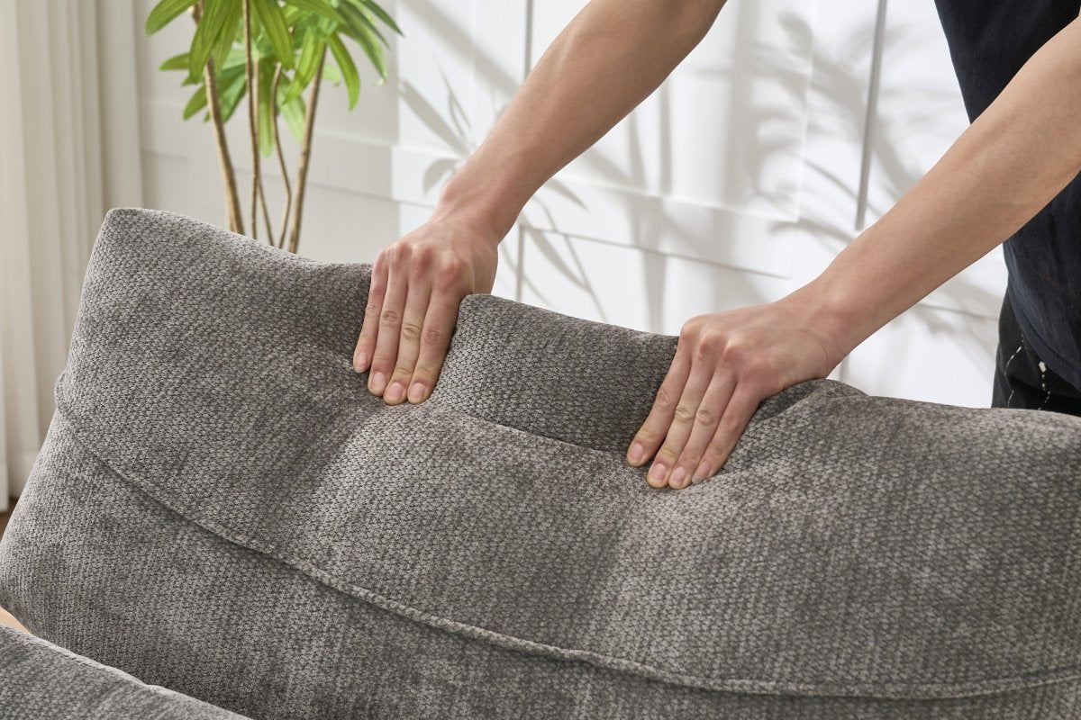 Spacious Soft Upholstered Grey Chaise Lounge Recliner Chair - Restanew - Sleep Galleria