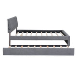 Teddy Fleece Upholstered Platform Bed With Trundle - Sleep Galleria