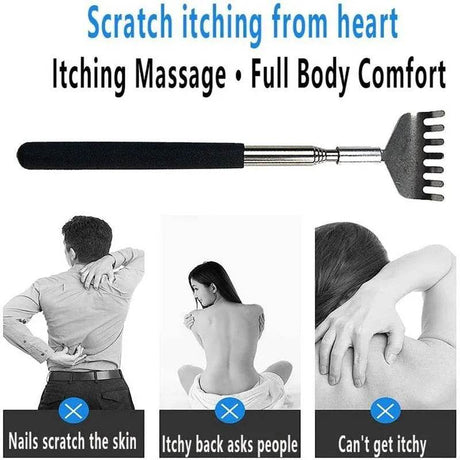 Telescopic Stainless Steel Extendable Back Scratcher Tool - Restanew - Sleep Galleria