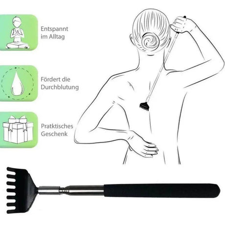 Telescopic Stainless Steel Extendable Back Scratcher Tool - Restanew - Sleep Galleria