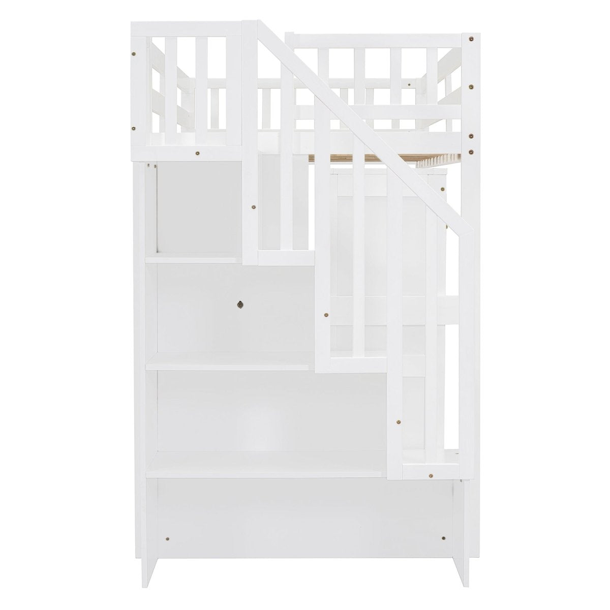 Twin Multifunctional Loft Bed With Storage Desk Drawers - Restanew - Sleep Galleria