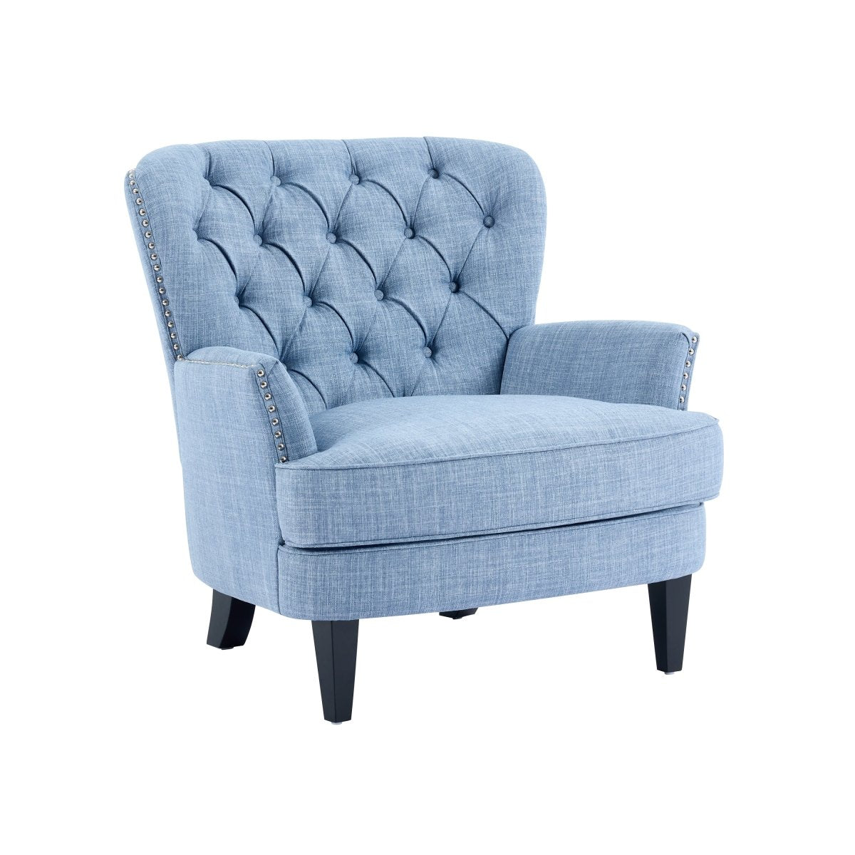 Vintage - Inspired Tufted Nailhead Trim Accent Chair - Restanew - Sleep Galleria