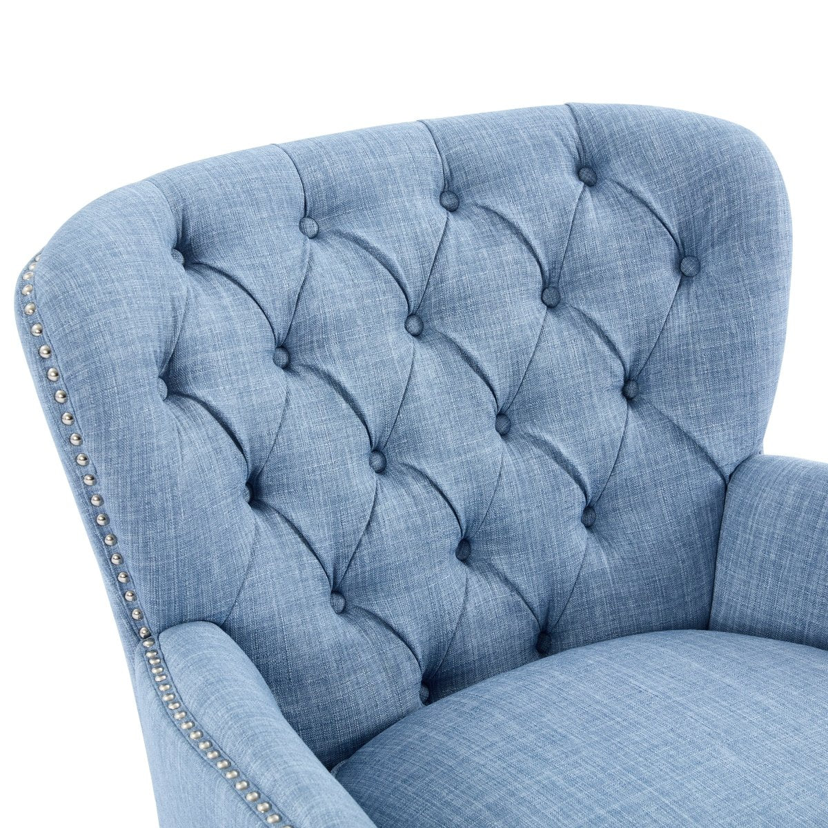 Vintage - Inspired Tufted Nailhead Trim Accent Chair - Restanew - Sleep Galleria