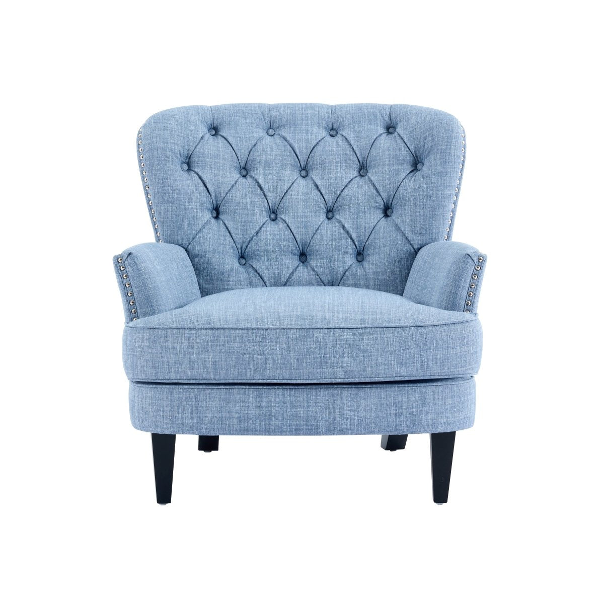 Vintage - Inspired Tufted Nailhead Trim Accent Chair - Restanew - Sleep Galleria