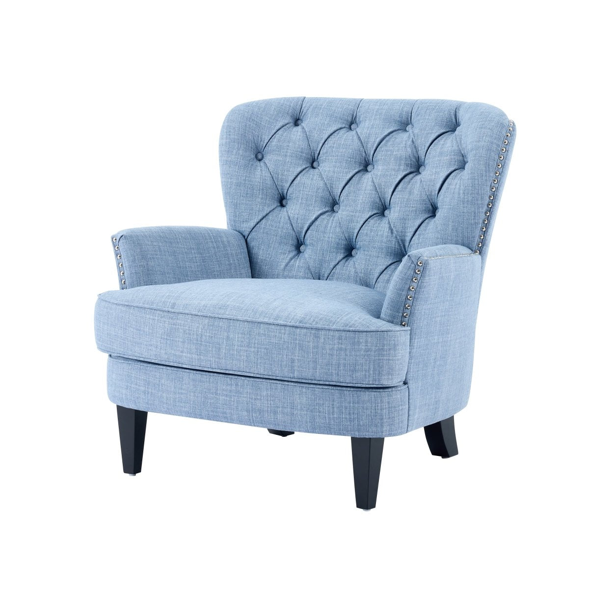 Vintage - Inspired Tufted Nailhead Trim Accent Chair - Restanew - Sleep Galleria