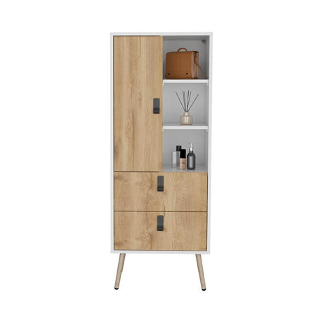 White Macadamia Pine Wood Bedroom Dresser With Storage - Sleep Galleria