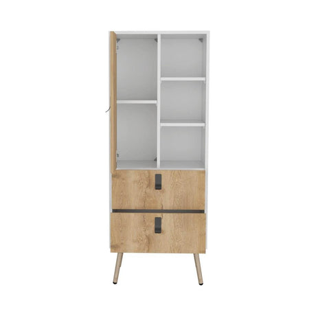 White Macadamia Pine Wood Bedroom Dresser With Storage - Sleep Galleria