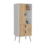 White Macadamia Pine Wood Bedroom Dresser With Storage - Sleep Galleria