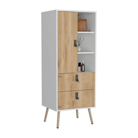 White Macadamia Pine Wood Bedroom Dresser With Storage - Sleep Galleria