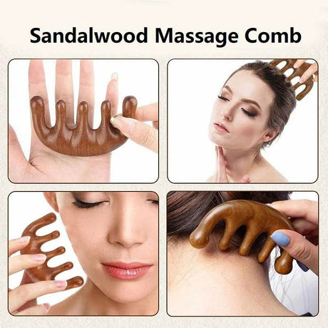 Wooden Scalp Massage Comb Hair Relaxation Tool - Restanew - Sleep Galleria