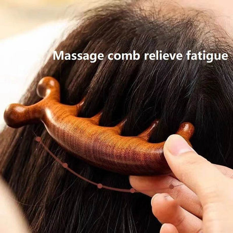 Wooden Scalp Massage Comb Hair Relaxation Tool - Restanew - Sleep Galleria