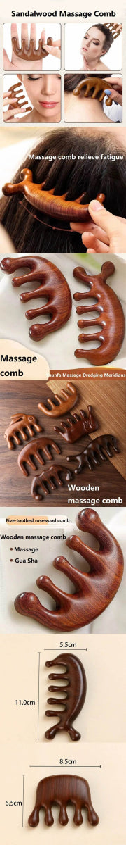 Wooden Scalp Massage Comb Hair Relaxation Tool - Restanew - Sleep Galleria