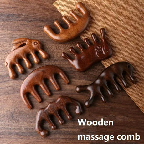 Wooden Scalp Massage Comb Hair Relaxation Tool - Restanew - Sleep Galleria