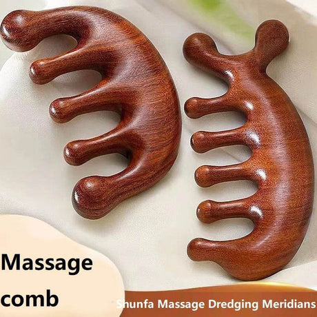 Wooden Scalp Massage Comb Hair Relaxation Tool - Restanew - Sleep Galleria