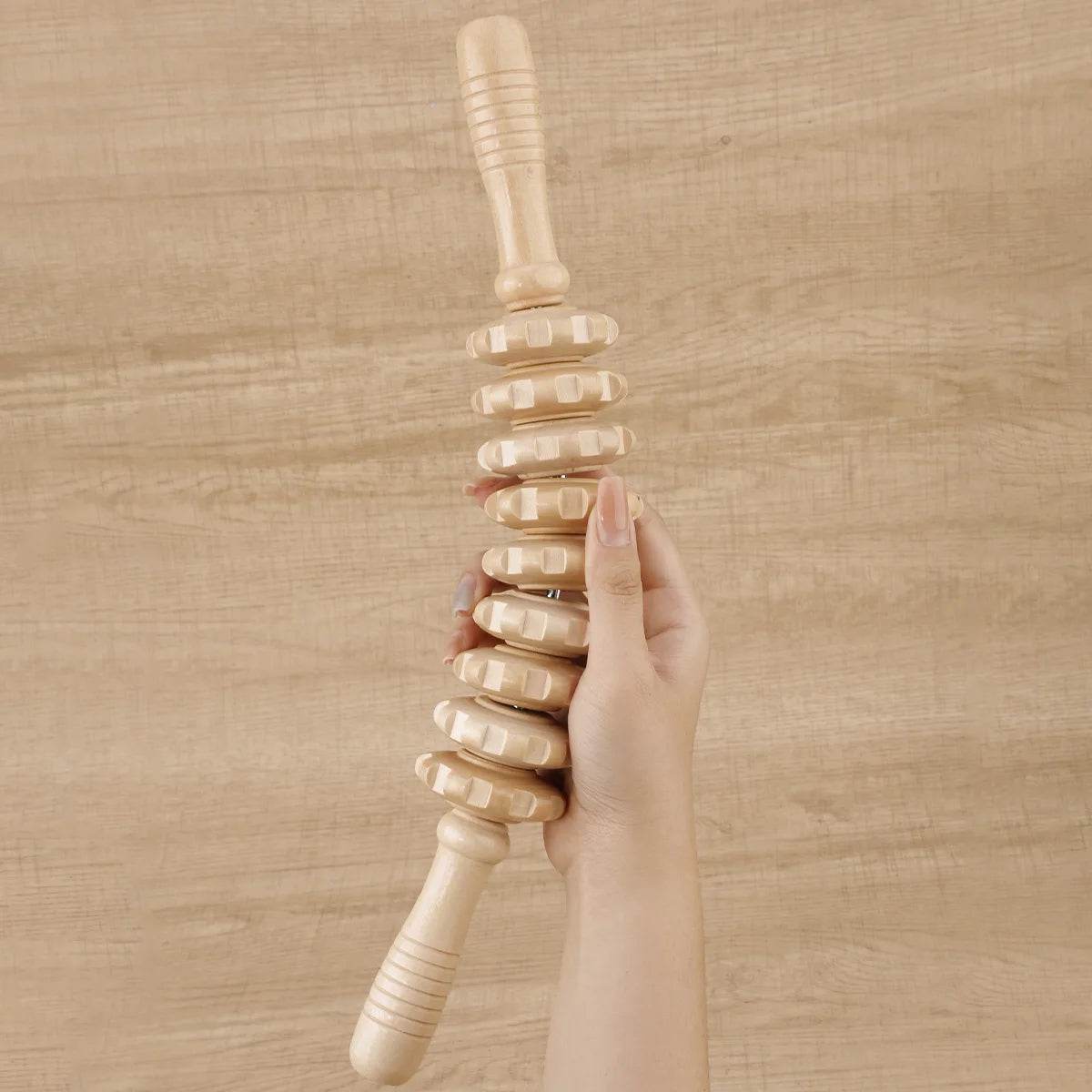 Wooden Trigger Point Therapy Massager Roller Stick - Restanew - Sleep Galleria