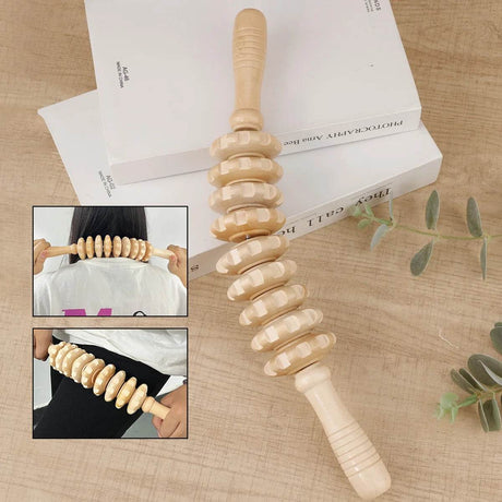 Wooden Trigger Point Therapy Massager Roller Stick - Restanew - Sleep Galleria