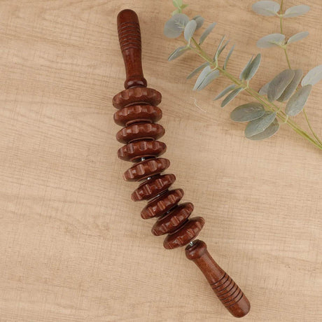 Wooden Trigger Point Therapy Massager Roller Stick - Restanew - Sleep Galleria