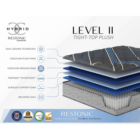 Soft 13 - Inch TempaGel Cooling Memory Foam Mattress - Restonic - Sleep Galleria