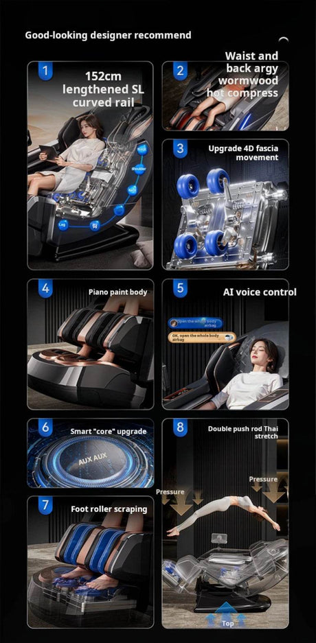 Rinsho TitanWave 4D Zero Gravity SL Track Massage Chair - Rinsho - Sleep Galleria