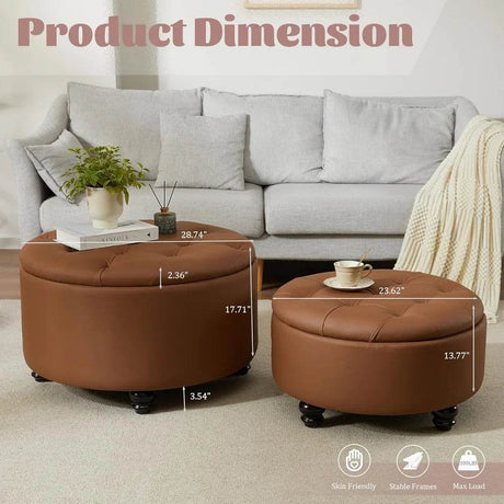 Storage Ottoman Coffee Table Set - Royal Windsor - Sleep Galleria