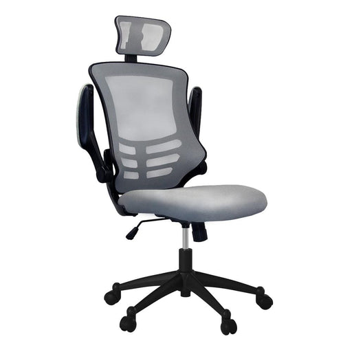 RTA Products, LLC. Furniture > Office Furniture-Executive & Task Chairs-Mid-Back Office Chairs Modern High-Back Mesh Executive office Chair With Headrest And Flip Up Arms. Color: Silver Grey