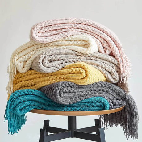 100% Acrylic Soft Chunky Knit Throw Blanket - Sleep Galleria