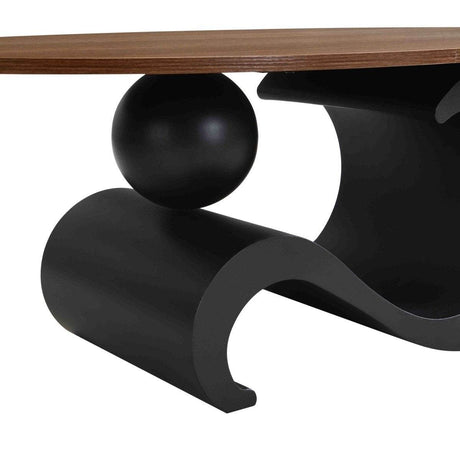 2 - Piece Black Nesting MDF Metal Coffee Table Set - Serenova - Sleep Galleria