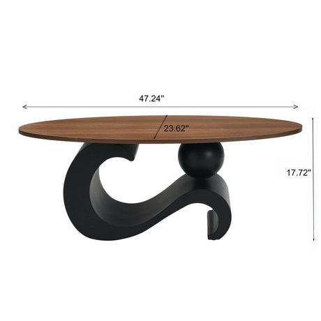 2 - Piece Black Nesting MDF Metal Coffee Table Set - Serenova - Sleep Galleria