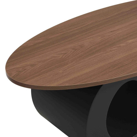 2 - Piece Black Nesting MDF Metal Coffee Table Set - Serenova - Sleep Galleria