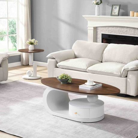 2 - Piece Elegant MDF Metal Frame Coffee Table Set - Serenova - Sleep Galleria