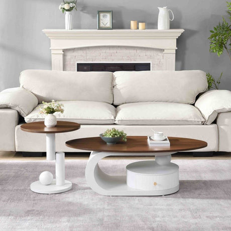 2 - Piece Elegant MDF Metal Frame Coffee Table Set - Serenova - Sleep Galleria