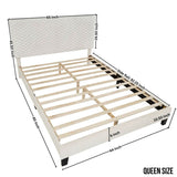 2-Piece Plush Upholstered Platform Bed Frame Set - Sleep Galleria