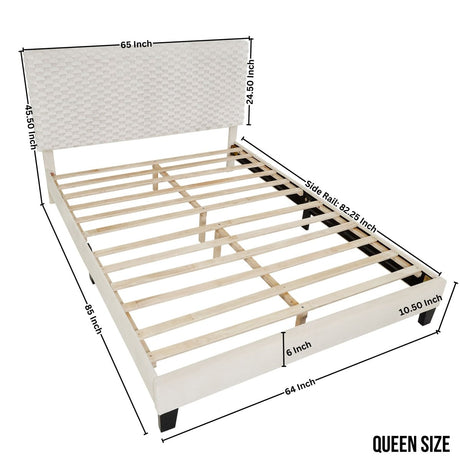 2 - Piece Plush Upholstered Platform Bed Frame Set - Serenova - Sleep Galleria