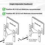2-Piece Plush Upholstered Platform Bed Frame Set - Sleep Galleria