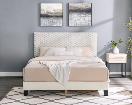 2 - Piece Plush Upholstered Platform Bed Frame Set - Serenova - Sleep Galleria